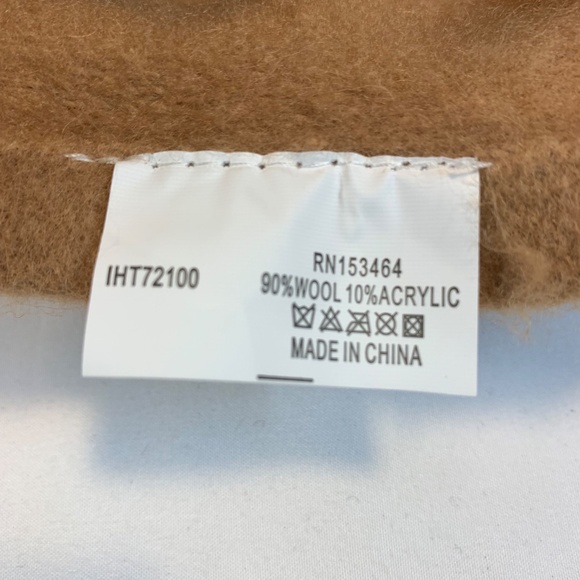 Women Wool Camel Colored Hat - Picture 5 of 5